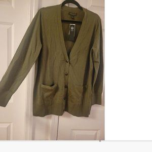 Banana Republic Merino Wool Olive Cardigan Sweater Women